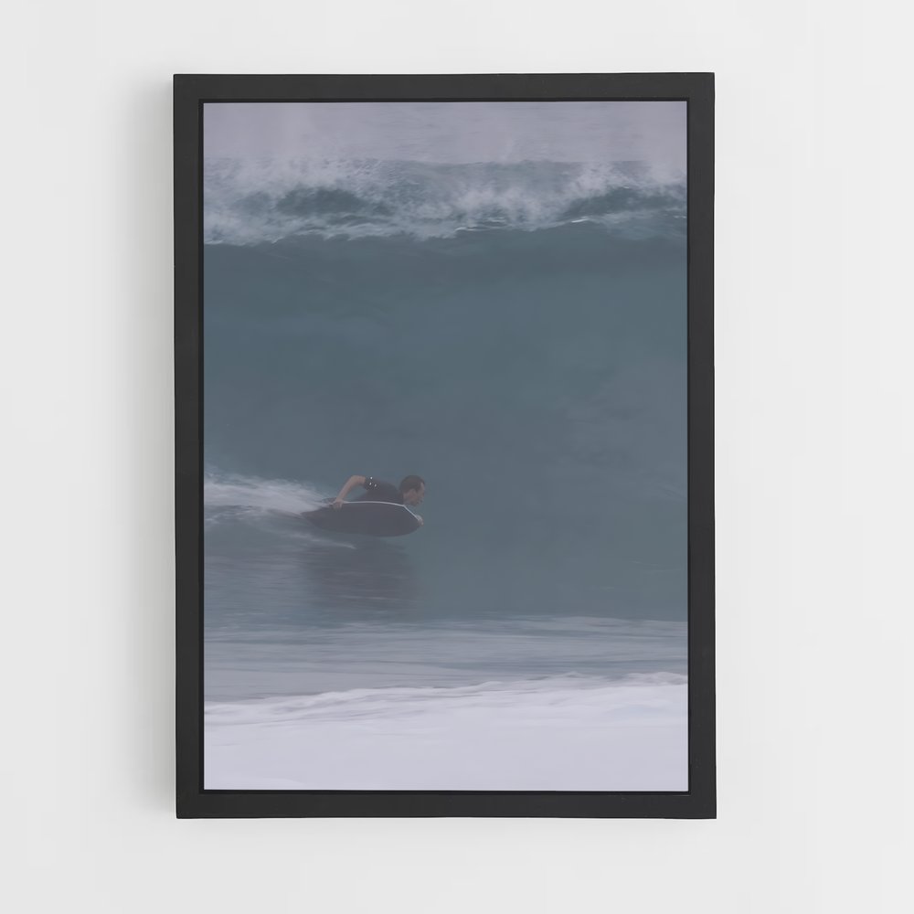 Poster Surf dans la Vague – affiche Bodyboard (vue 2)